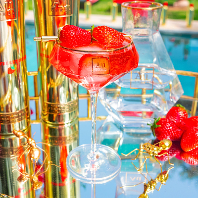 Au Diamond Martini Glass