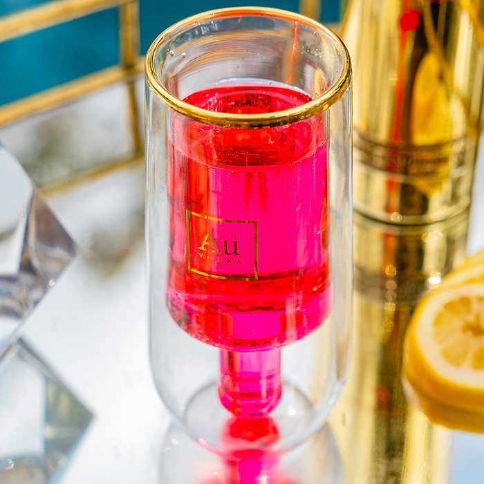 Au Double Wall Bottle Glass