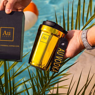 Au Gold Thermal Coffee Cup