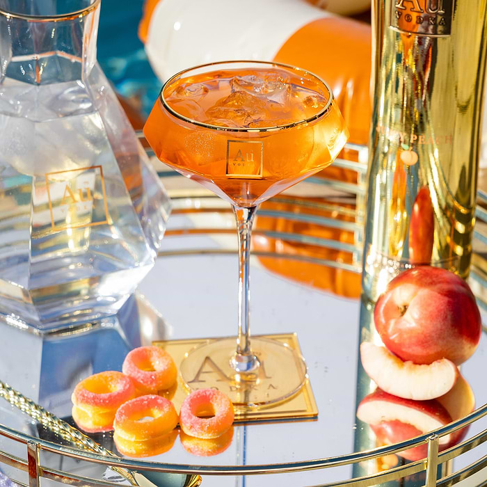 Au Diamond Martini Glass