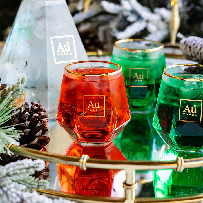 Au Diamond Cut Glass