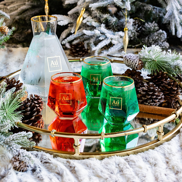 Au Diamond Cut Glass