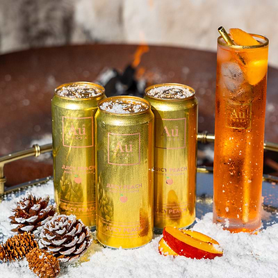 Au Vodka Juicy Peach Pre-Mixed Cans - 12 Pack