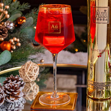 Au Long Stem Diamond Cut Glass