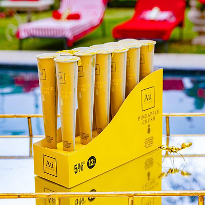 Au Vodka Pineapple Crush Ice Lollies - Au Vodka