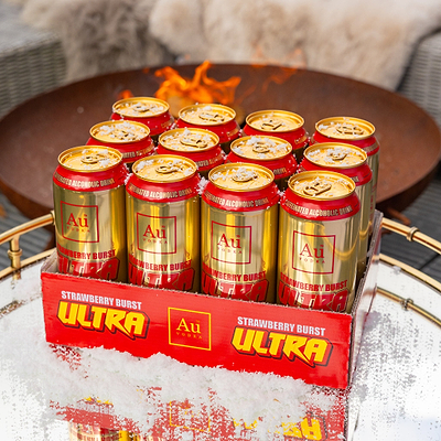 Au Vodka Strawberry Burst Ultra Cans - 12 Pack