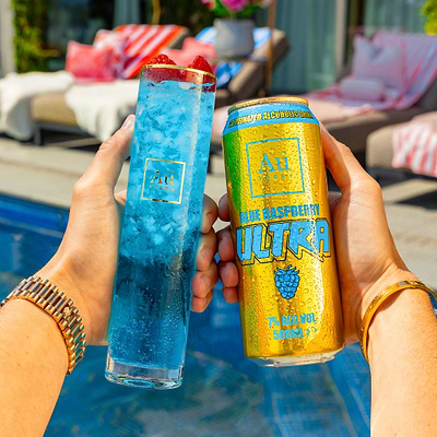 Au Vodka Blue Raspberry Ultra Cans - 12 Pack