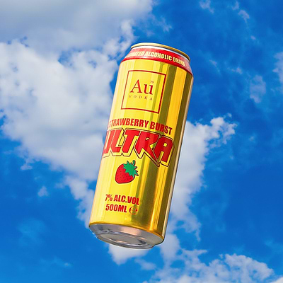 Au Vodka Strawberry Burst Ultra Cans - 12 Pack