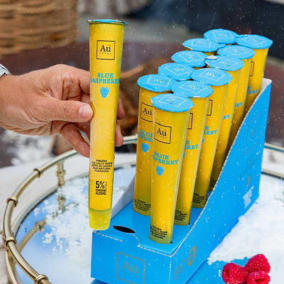 Au Vodka Blue Raspberry Ice Lollies - 12 Pack
