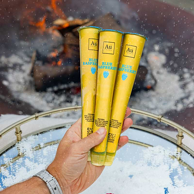 Au Vodka Blue Raspberry Ice Lollies - 12 Pack