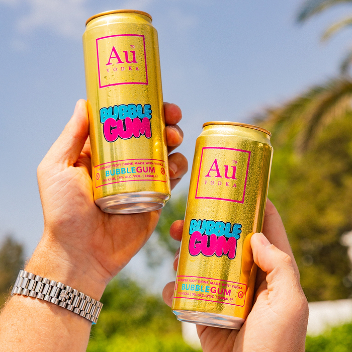 Au Vodka Bubblegum Pre-Mixed Cans & 70cl Bundle