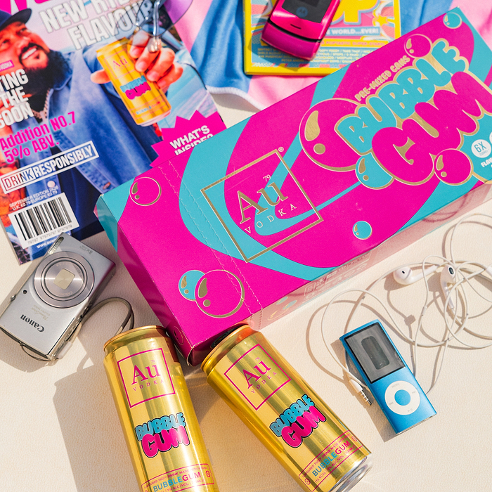 Au Vodka Limited Edition Bubblegum Cans Pack