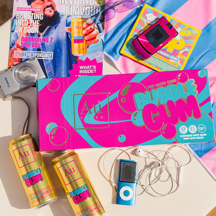 Au Vodka Limited Edition Bubblegum Cans Pack