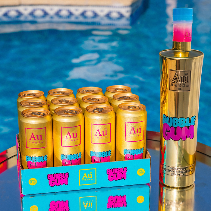 Au Vodka Bubblegum Pre-Mixed Cans & 70cl Bundle