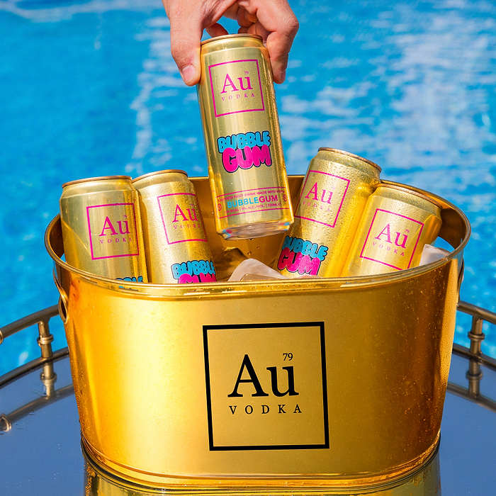 Au Vodka Bubblegum Pre-Mixed Cans & FREE Ice Bucket
