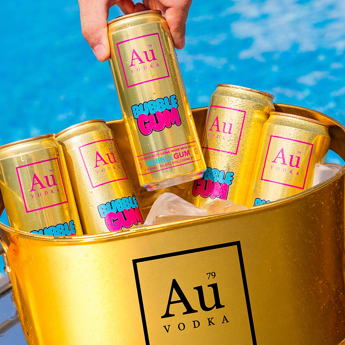 Au Vodka Bubblegum Pre-Mixed Cans - 12 Pack