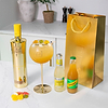 Au Vodka Pineapple Crush bottle with cocktail glass, Fever-Tree lemonade, Schweppes pineapple juice and gold gift bag