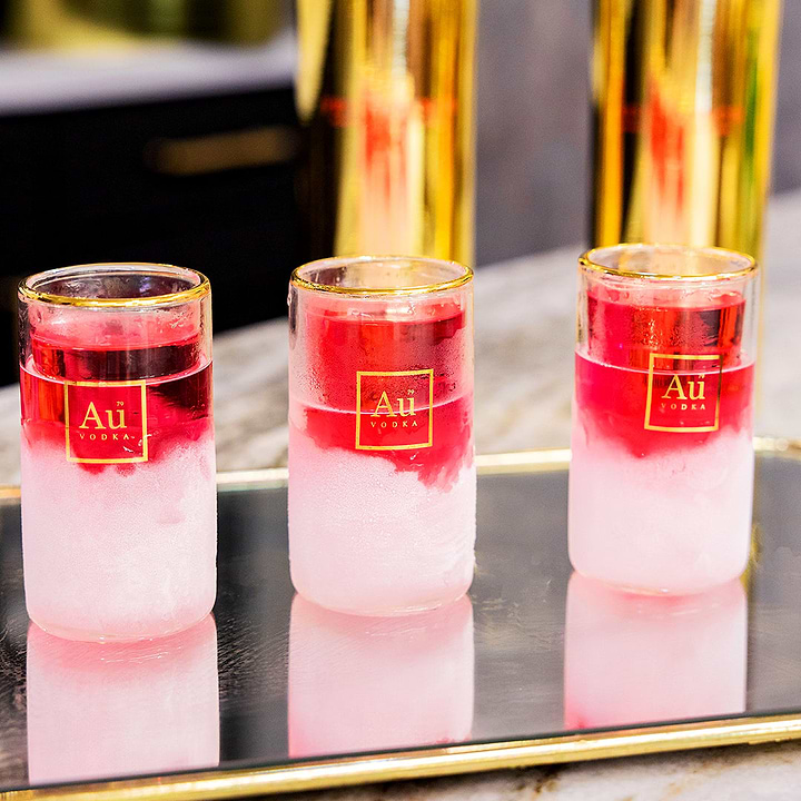 Au Frosted Shot Glass - Au Vodka