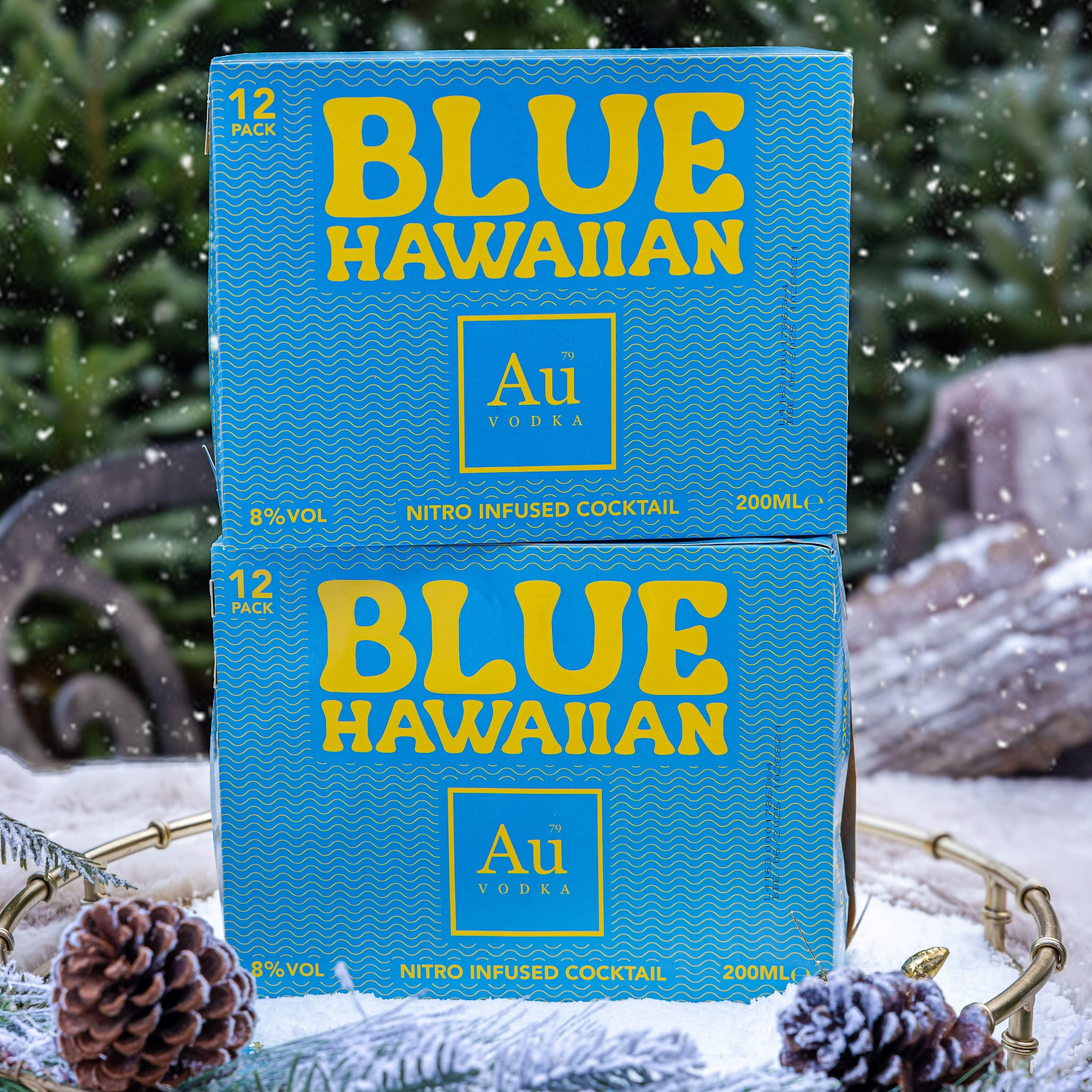 Blue Hawaiian Vodka Cocktail Cans - Au Vodka