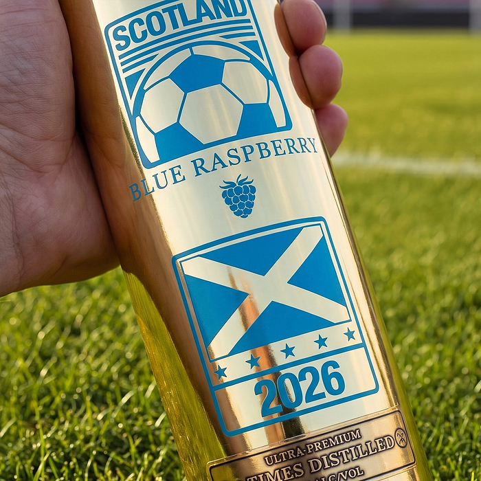 Au Vodka Blue Raspberry 70cl - Scotland Football Edition