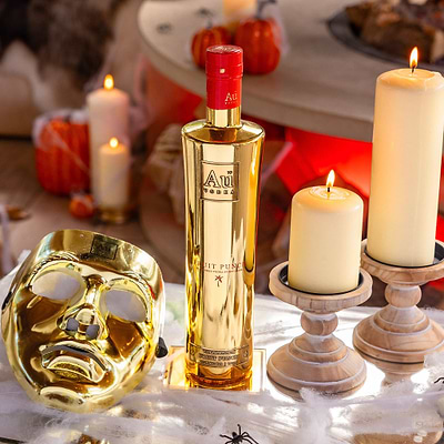 Au Vodka Any 70cl Bottle & Gold Mask