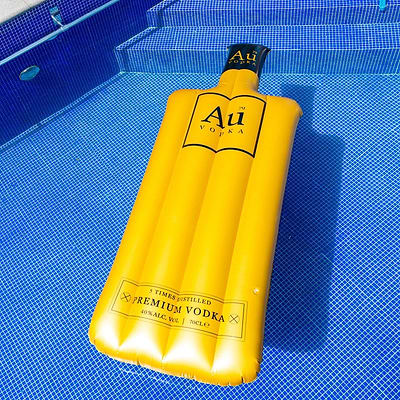 Au Gold Inflatable Lilo - Au Vodka