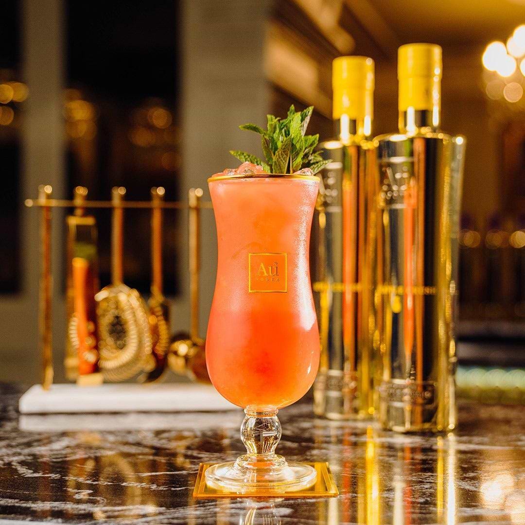 Au Vodka Hurricane Glass - Au Vodka