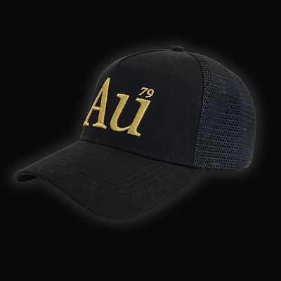 Au Signature Cap - Black/Gold