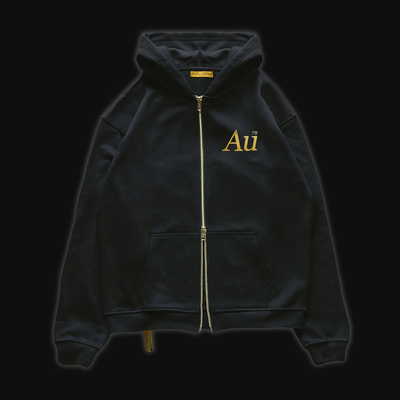 Black Signature Zip Hoodie - Au Vodka