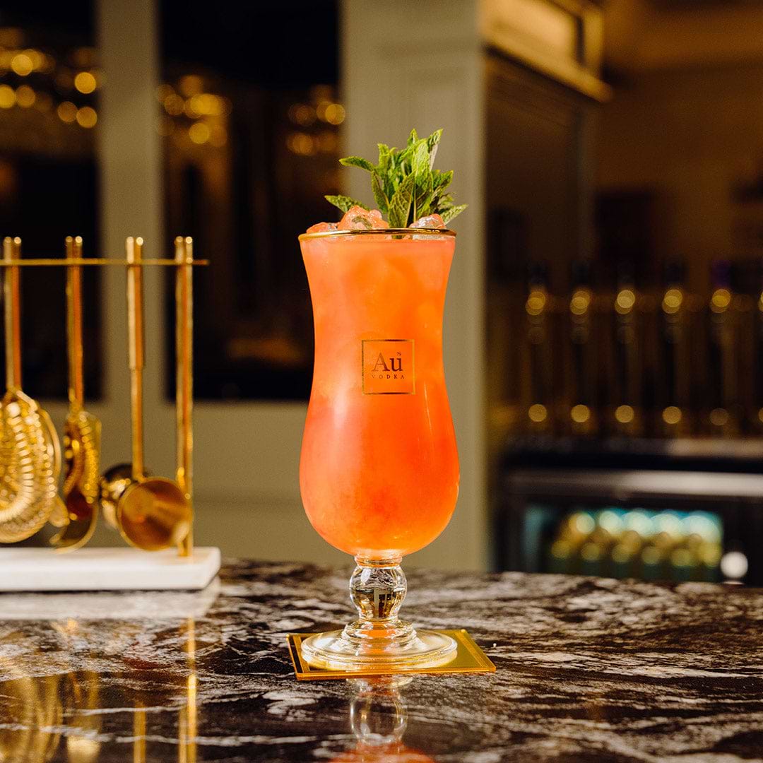 Au Vodka Hurricane Glass - Au Vodka