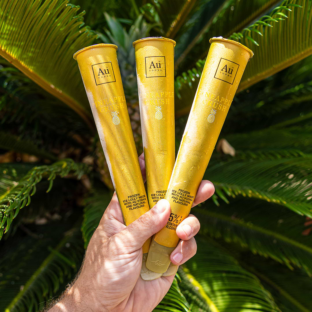 Au Vodka Pineapple Crush Ice Lollies - Au Vodka