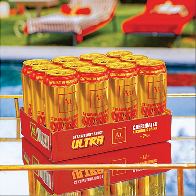 Au Vodka Strawberry Burst Ultra Cans - 12 Pack