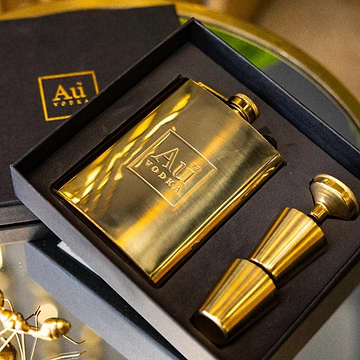 Au Gold Hip Flask - Au Vodka