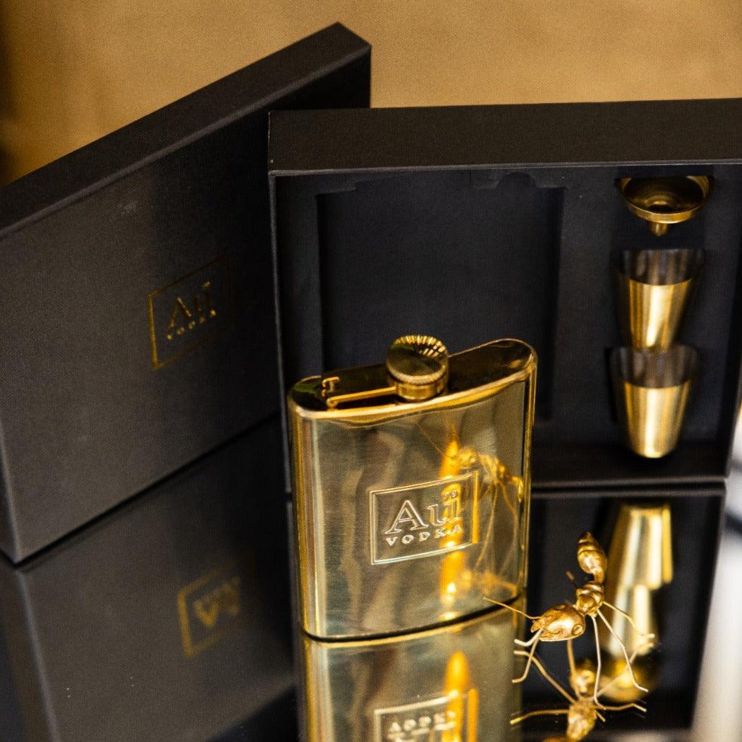 Au Gold Hip Flask - Au Vodka