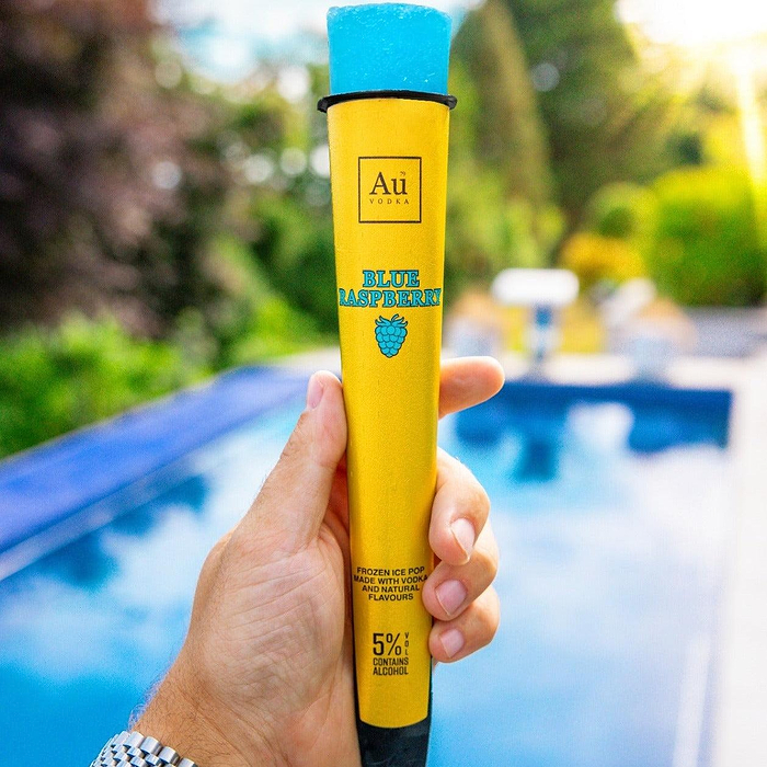 Au Vodka Blue Raspberry Ice Lollies - Au Vodka