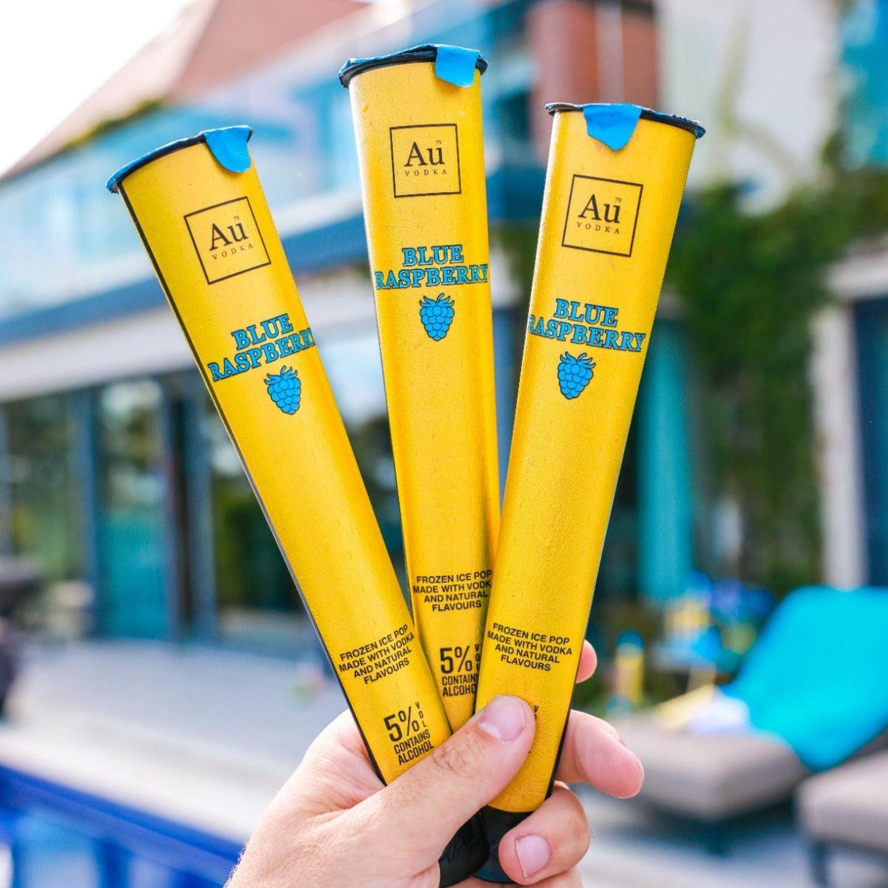 Au Vodka Blue Raspberry Ice Lollies - Au Vodka