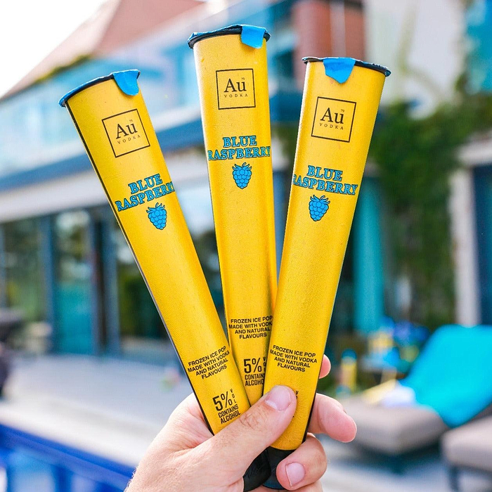 Au Vodka Blue Raspberry Ice Lollies - Au Vodka