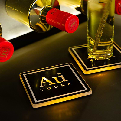 Au LED Light Up Coaster - Au Vodka