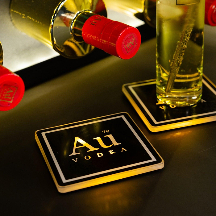 Au LED Light Up Coaster - Au Vodka