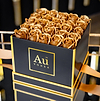 Au Vodka Valentine's Gold Roses Gift Box - Au Vodka