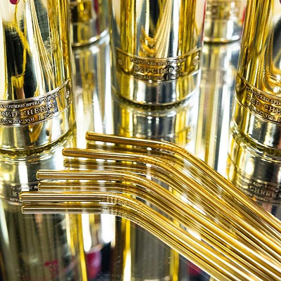 Au Gold Drinking Straws Pack of 4 - Au Vodka