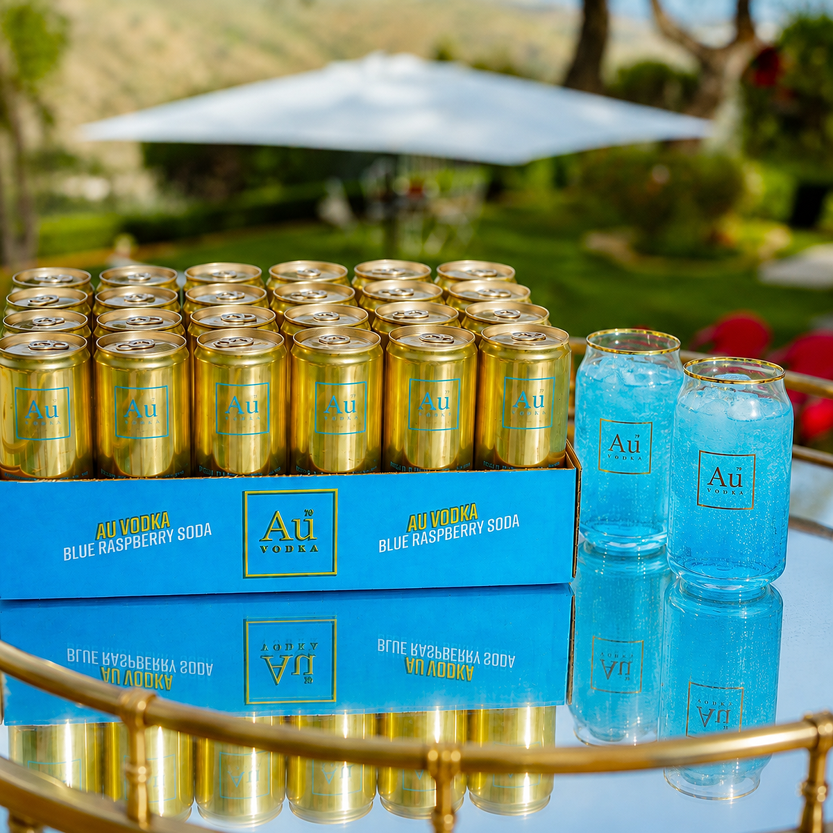 Au Cocktail Can 24 Pack & Can Glass