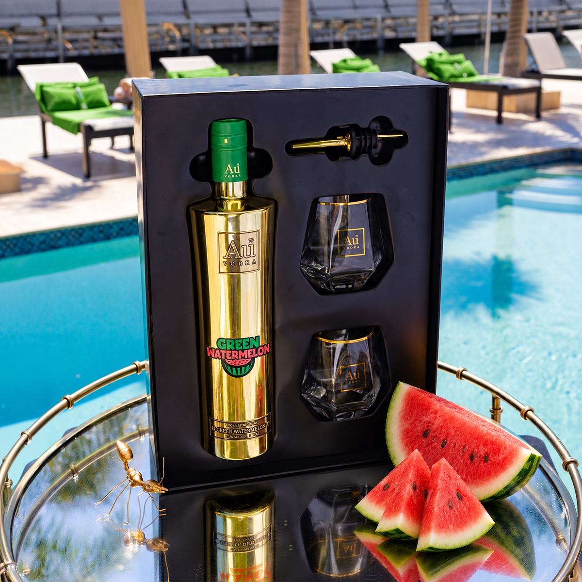 Au Vodka Green Watermelon Gift Pack