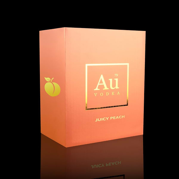 Au Vodka Juicy Peach presentation box
