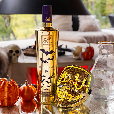 Au Vodka Halloween Bottle & LED Mask