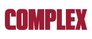 Complex brand logo in red text