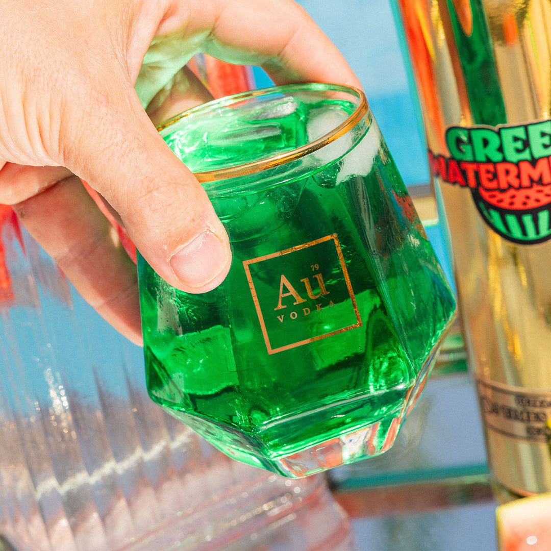 Au Diamond Cut Glass