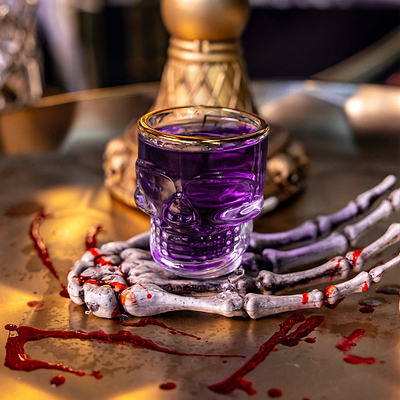 Au Skull Shot Glass