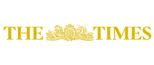 The Times logo with a crest featuring a lion and a unicorn