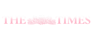 The Times newspaper logo in pink